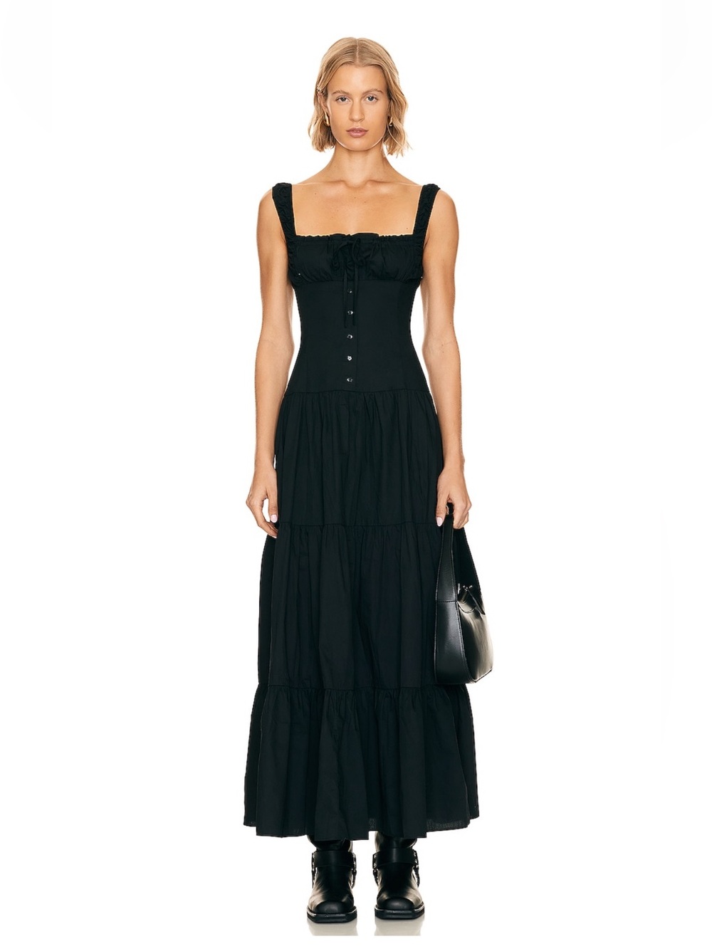 Lioness Heart Shaped Black Maxi Dress | SIZE: XS